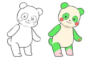 かわいいパンダ　キャラクター　