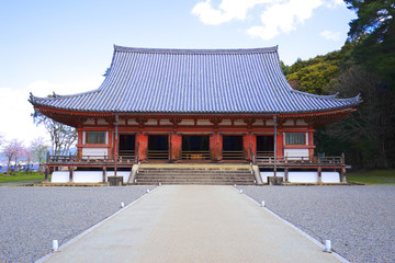 Naklejka premium Kondo (Golden Hall) at Daigo-ji Temple, Kyoto City, Kyoto Pref., Japan