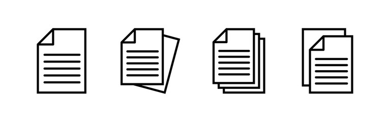 Document icons set. Paper icon. File Icon