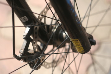 close up bike wheel