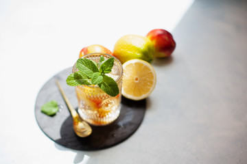 Peach summer cocktail