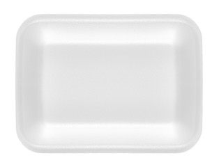 Food tray isolated on white background - 343489994