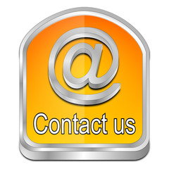 Button contact us - 3D illustration