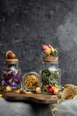 Dry herbs and flowers mix