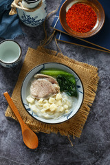 xi an famous Chinese food Pita Bread Soawked in beef Soup