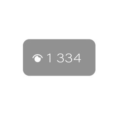 Online Broadcast Button Template, Number of Viewers. Vector illustration. Live streaming social media web network concept. Broadcast online technology stream video and music. Internet marketing.
