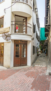 Beautiful old streets and greec architecture of Nicosia. Cyprus.