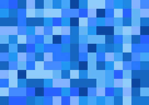 Mosaic pattern from blue color shades with squares, vector illustration for backgrounds