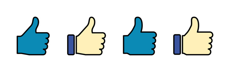 Like icons set. Thumbs up icon. social media icon