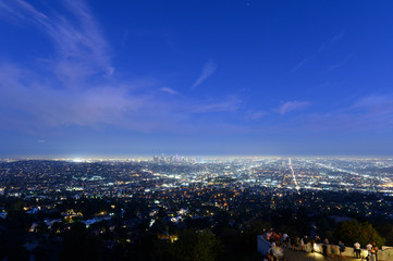 LA, USA Skyline at Night