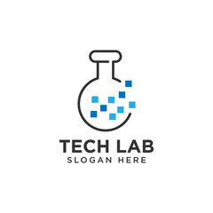Techno Lab Logo Design Template