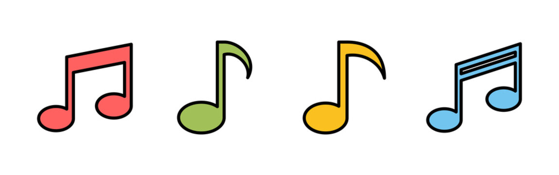 Music icons set, music vector icon, Melody, song, note, sound, audio sign
