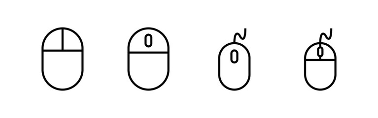 Computer Mouse Icons set. Computer mouse vector icon