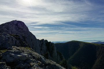 Fototapeta na wymiar mountains peak in the basque country