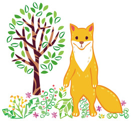 植物　動物　イラスト（シンプル）