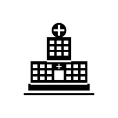 Fototapeta premium Hospital building vector icon. 
