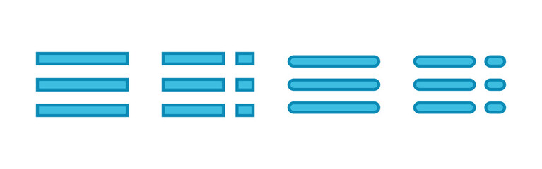 Obraz premium Menu Icons set. web menu icon