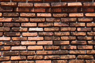 Naklejka premium Brown brick wall - Surface texture background - Construction and building backdrop