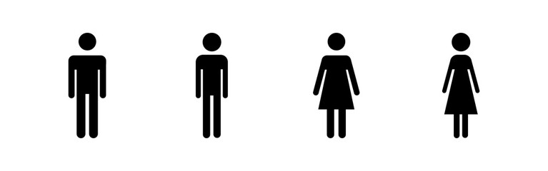 Fototapeta na wymiar Man and woman icon vector. Toilet sign. Man and woman restroom sign vector. Male and female icon