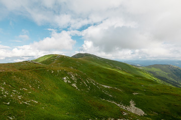 Mountain landscape. Montenegrin ridge in the Carpathian mountains.