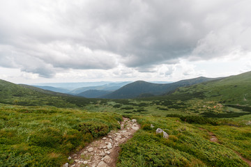 Mountain landscape. Montenegrin ridge in the Carpathian mountains.