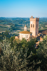 Panoramic view of the ancient castle in the ancient Tuscan village of San Miniato