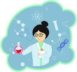 A medicine research. Vector illustration