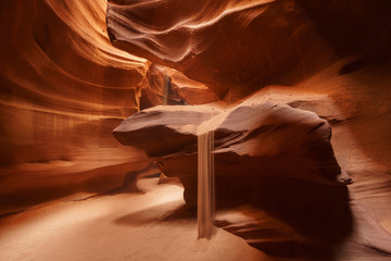 Upper Antelope Canyon (also known as The Crack) on Navajo land east of Page, Arizona, USA. - obrazy, fototapety, plakaty