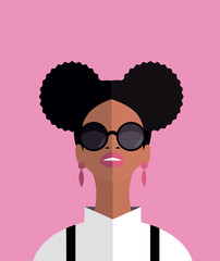 Fashion woman in flat style. Vector illustration
