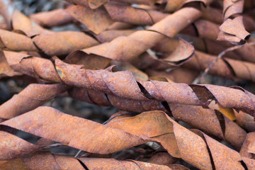 
Rusty old iron with interesting twisted corrosion