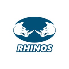 rhino icon logo vector illustration design