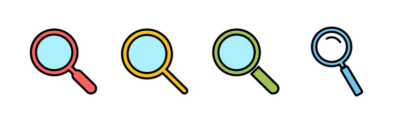 Search icons set. Glass vector icon. search magnifying glass icon. Find