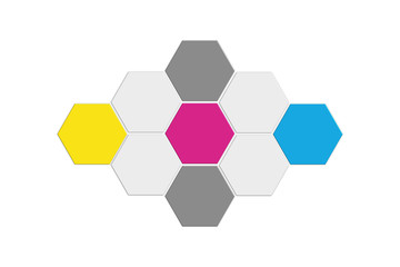 abstract colorful background with hexagons