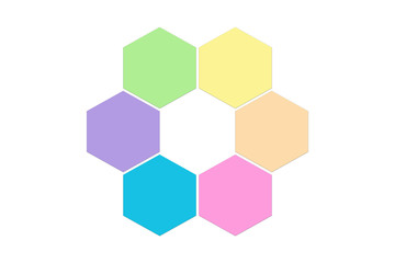 abstract colorful background with hexagons