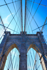 Brooklyn Bridge New York City close up architectural detail