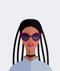 Fashion woman in flat style. Vector illustration
