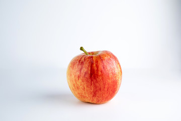 Isolated apples. Whole red apple and a half isolated on white background with clipping path
