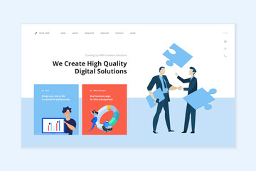 Website template design. Modern vector illustration concept of web page design for website and mobile website development. Easy to edit and customize.