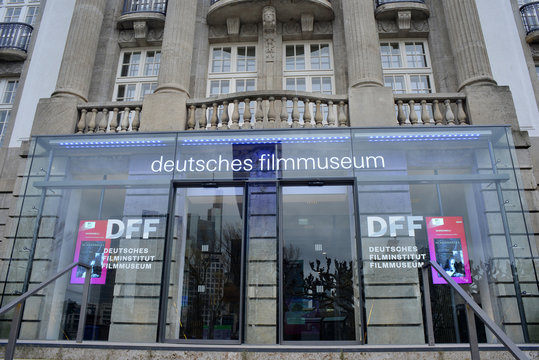 Frankfurt Main, Germany 03-11-2020 entrance of the  german film institut and museum