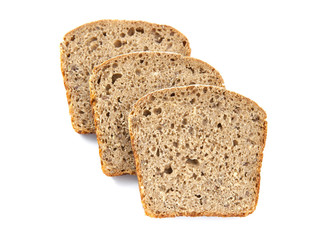 village sliced bread on top of a white background.