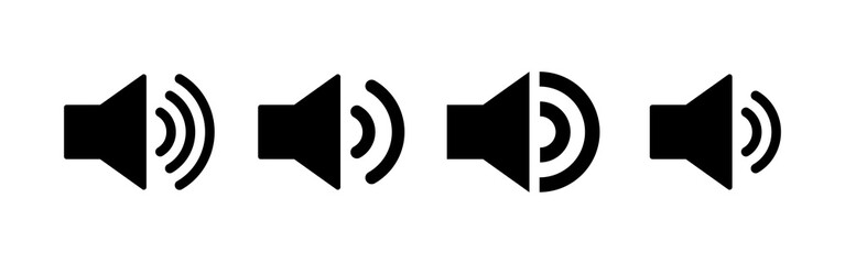 Speaker icons set. Volume icon. Loudspeaker icon vector. Audio. Sound