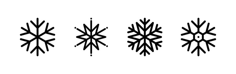 Snowflake icons set. snow icon vector. Symbol of winter, frozen