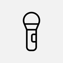 Microphone icon designed in a line style