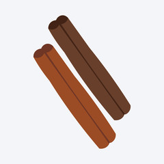 Cinnamon sticks. Food product design. Vector illustration. 