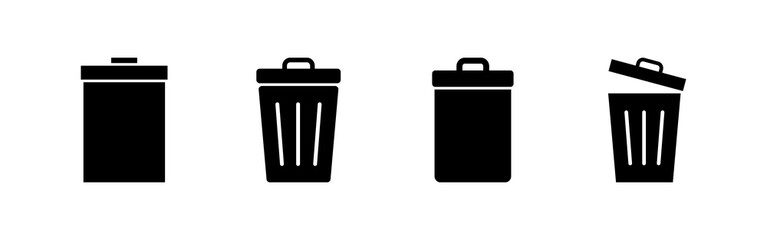 Trash icons set. trash can icon. Delete icon vector
