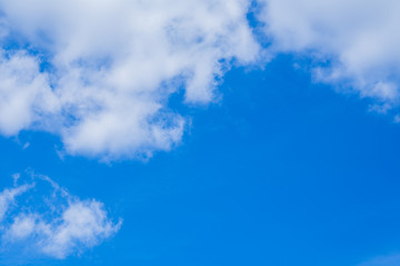 Clean blue limitless sky with clouds