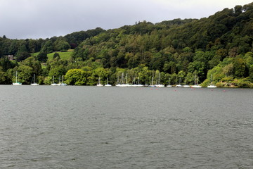 A beautiful waterscape of lake windermere in england