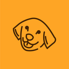 Obraz premium Dog themes logo, icon, mascot and line art design for your company business or every need