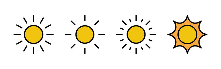 Sun icons set. Sun vector icon