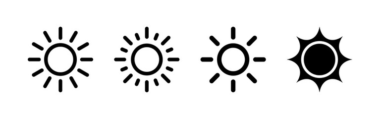 Sun icons set. Sun vector icon